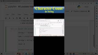 How to count occurrences of character in string python interview program #7|#shorts  |#ytshorts
