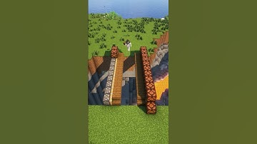 "Automatic Bridge in Minecraft 🔁 | Redstone Magic!" #minecraft