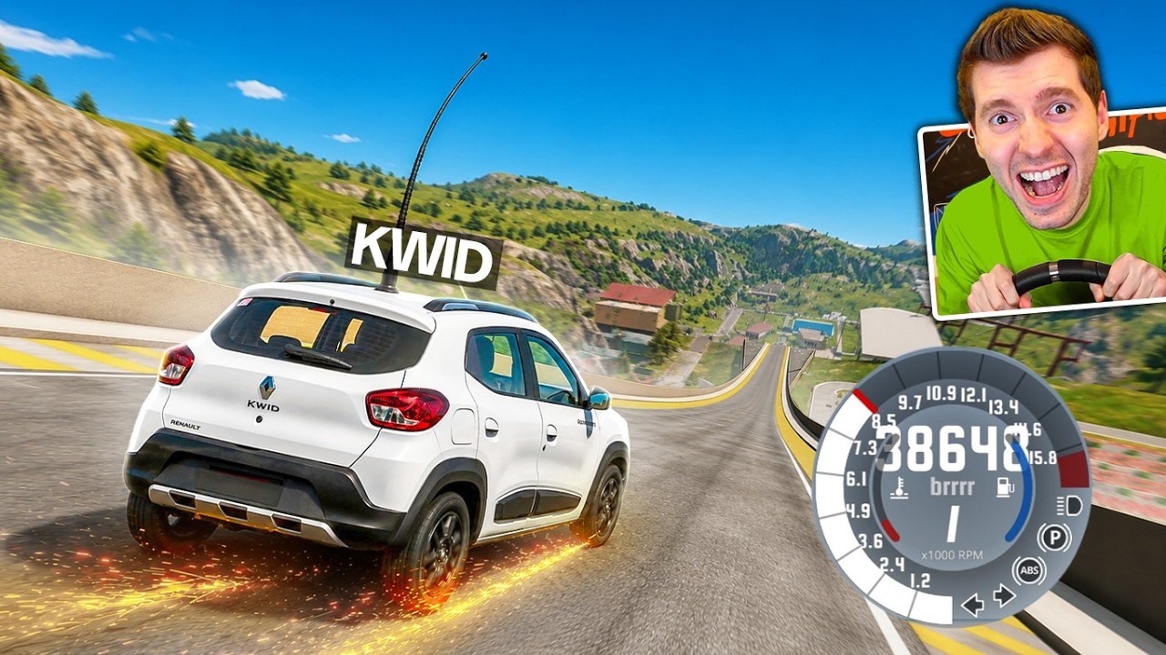 Coloquei um KWID com GASOLINA de AVIÃO no BeamNG Drive!