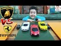 FERRARİ LAMBORGHİNİ UZAKTAN KUMANDALI ARABALARLA YARIŞTIK|Learn Colours with Cars.