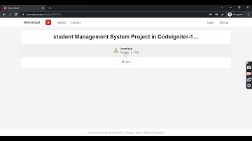 Student Management System Project in Codeigniter