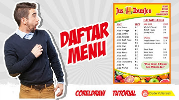 cara mendesain daftar menu makanan di Corel draw | eps. 2