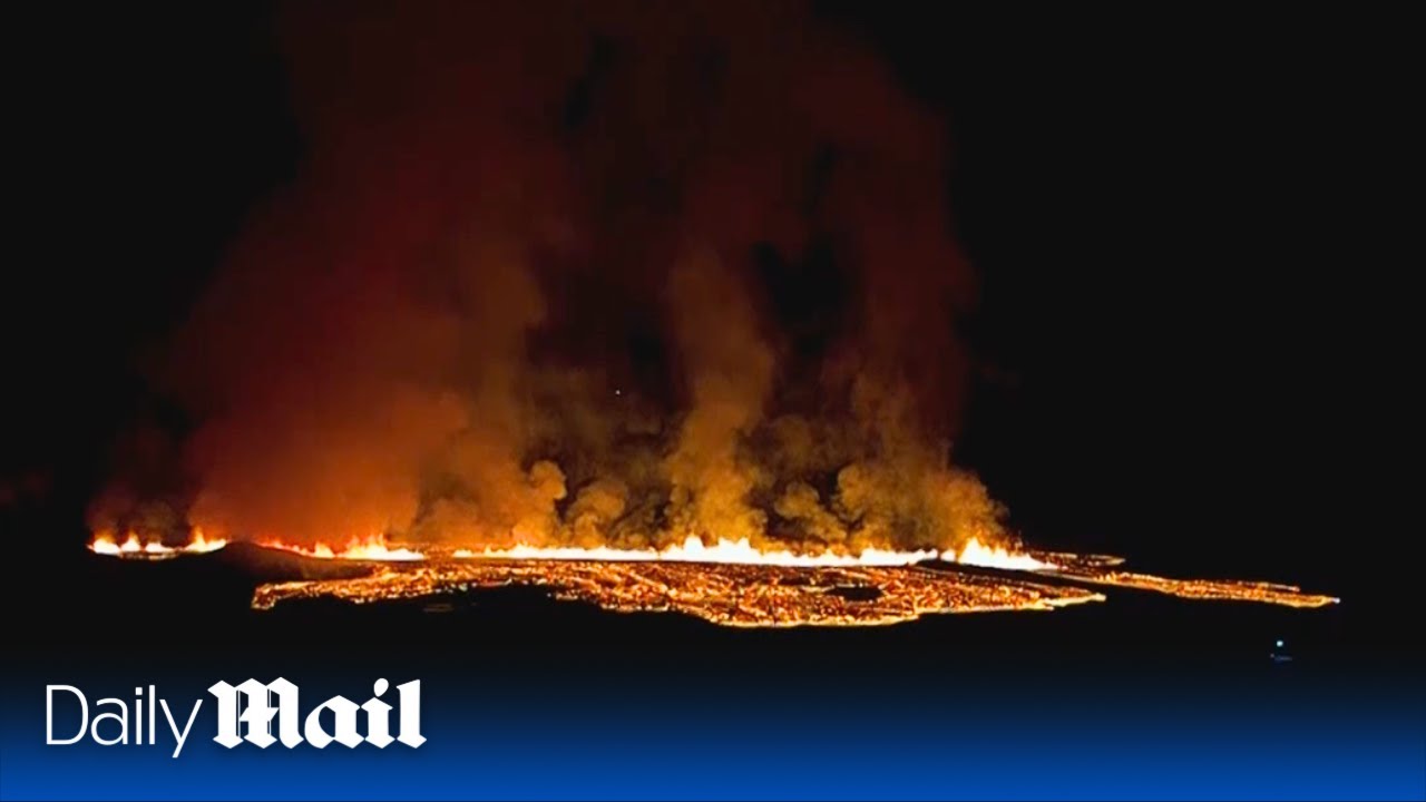 LIVE: Volcano erupts in southwest Iceland - YouTube