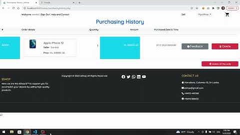 35. Design a responsive purchase history page  using HTML ,CSS, Java Script and Bootstrap.