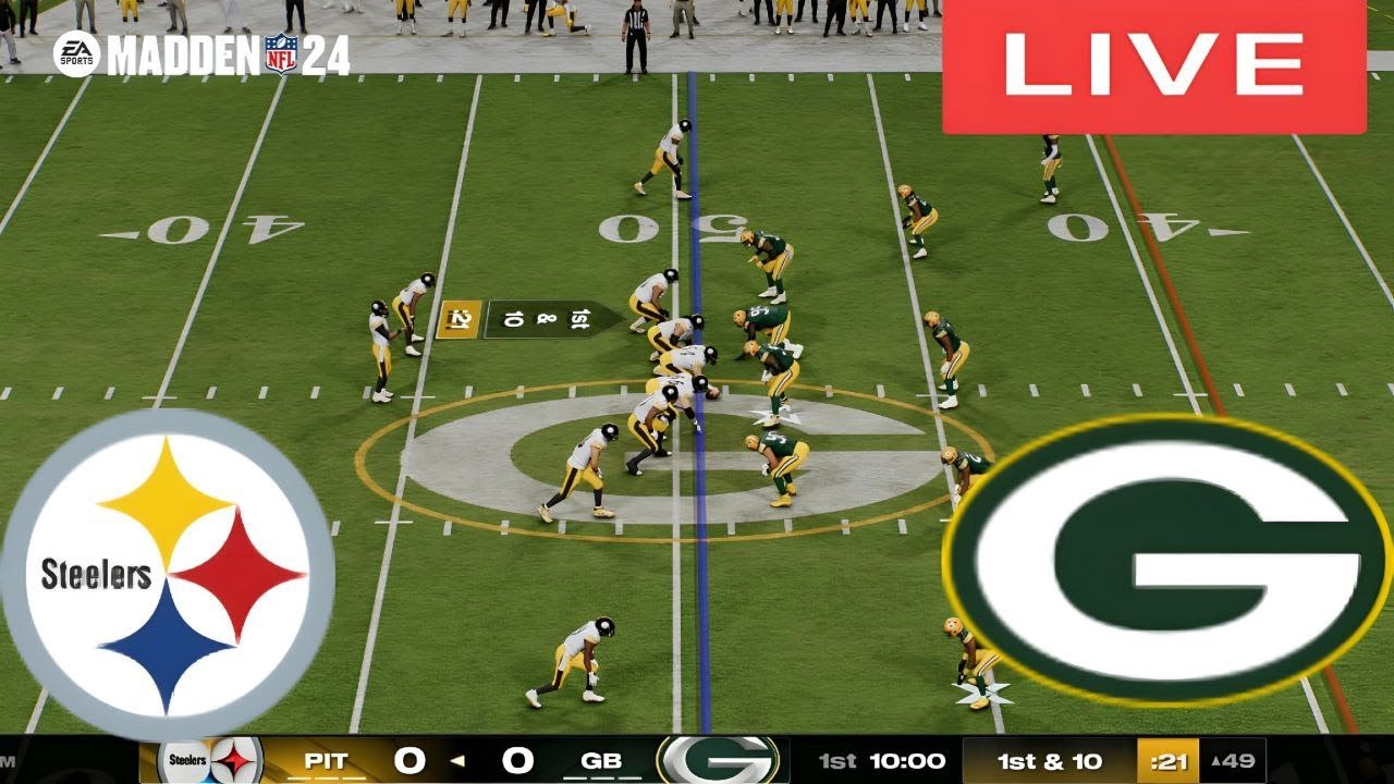 🔴LIVE : Green Bay Packers vs Pittsburgh Steelers | NFL Season Match Live Now MADDEN25