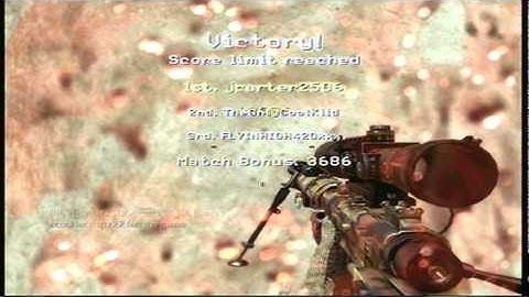Nasty / Lucky falling 360 no scope killcam While FLASHED MW2- jcarter2506