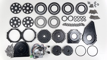 DIY Robot Joint 3 and 4 with Cycloidal Actuators - 3D Printed Prototype