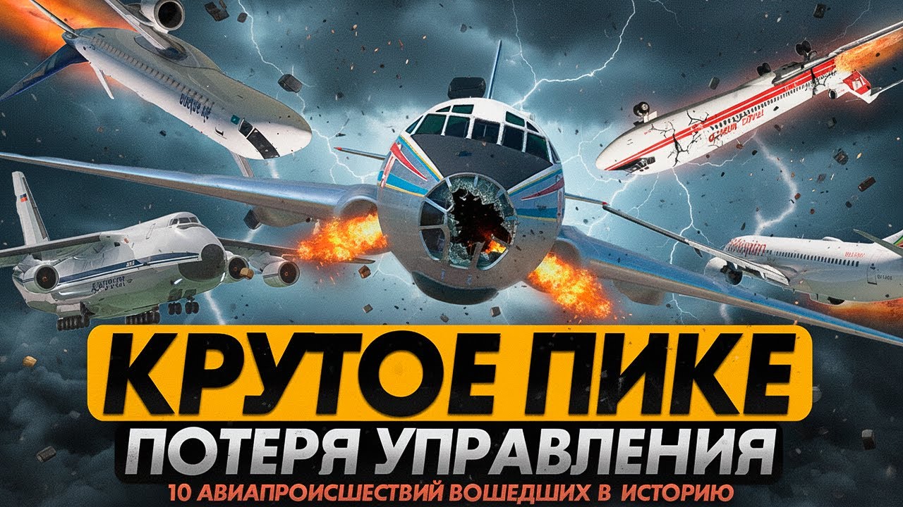 ПОТЕРЯ УПРАВЛЕНИЯ В ПОЛЕТЕ. 10 авиапроисшествий вошедших в историю