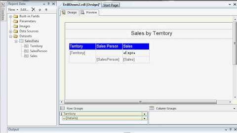 Custom Drill Down Sales Territory Report in SQL Server Reporting Services | ReportingGuru