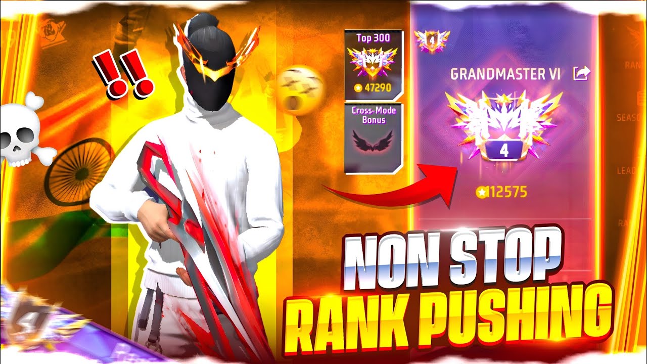 🔥 NON STOP RANK PUSH 🔥 | Region Top 4 Gameplay + Impossible Booyah 😱