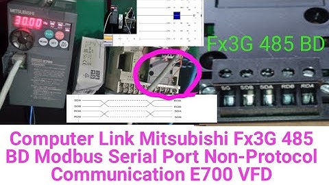 Computer Link Mitsubishi Fx3G 485 BD Modbus Serial Port Non-Protocol  Communication E700 VFD