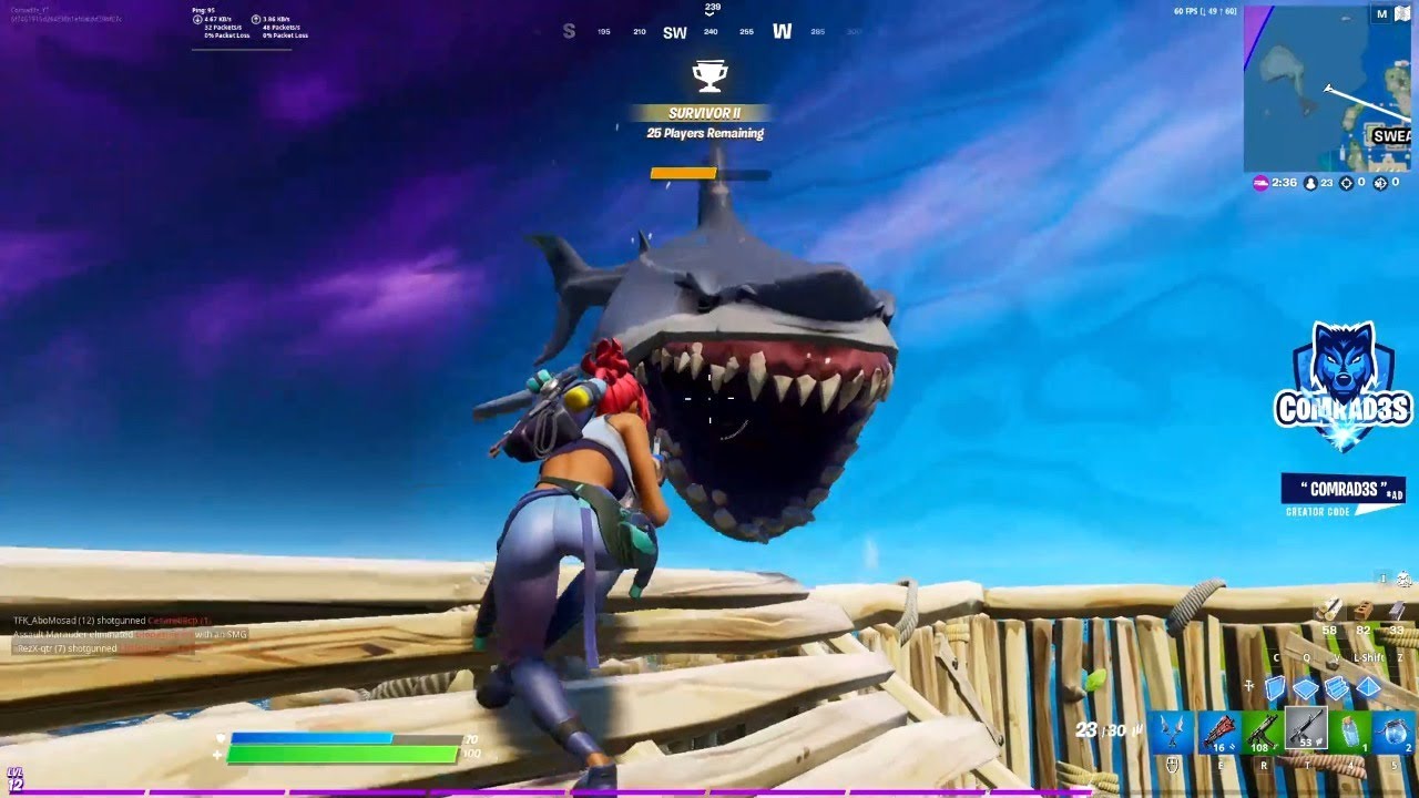 Easiest way to Find and Damage Loot Sharks at Sweaty Sands Fortnite Chapter 2 Season 3