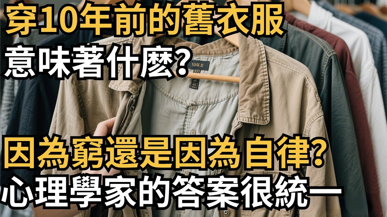 穿10年前的舊衣服，意味著什麽？因為窮，還是因為自律？心理學家的答案很統一【心理研究社】#心理學#心理健康#兩性#情感#知識#命運#知識科普#知識研究#身心健康#壓力#原生家庭#社交#人際關系