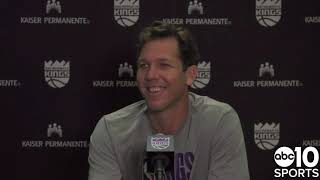 Sacramento Kings coach Luke Walton on NBA restart, having three players test positive for COVID-19