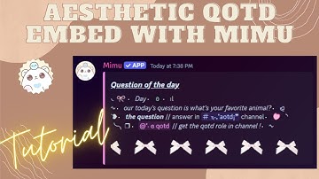 AESTHETIC QOTD WITH MIMU | TUTORIAL | DISCORD | 2024