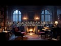 ✨ Dark Academia Fireplace Ambience • Subtle Piano & Fire Crackle ✨