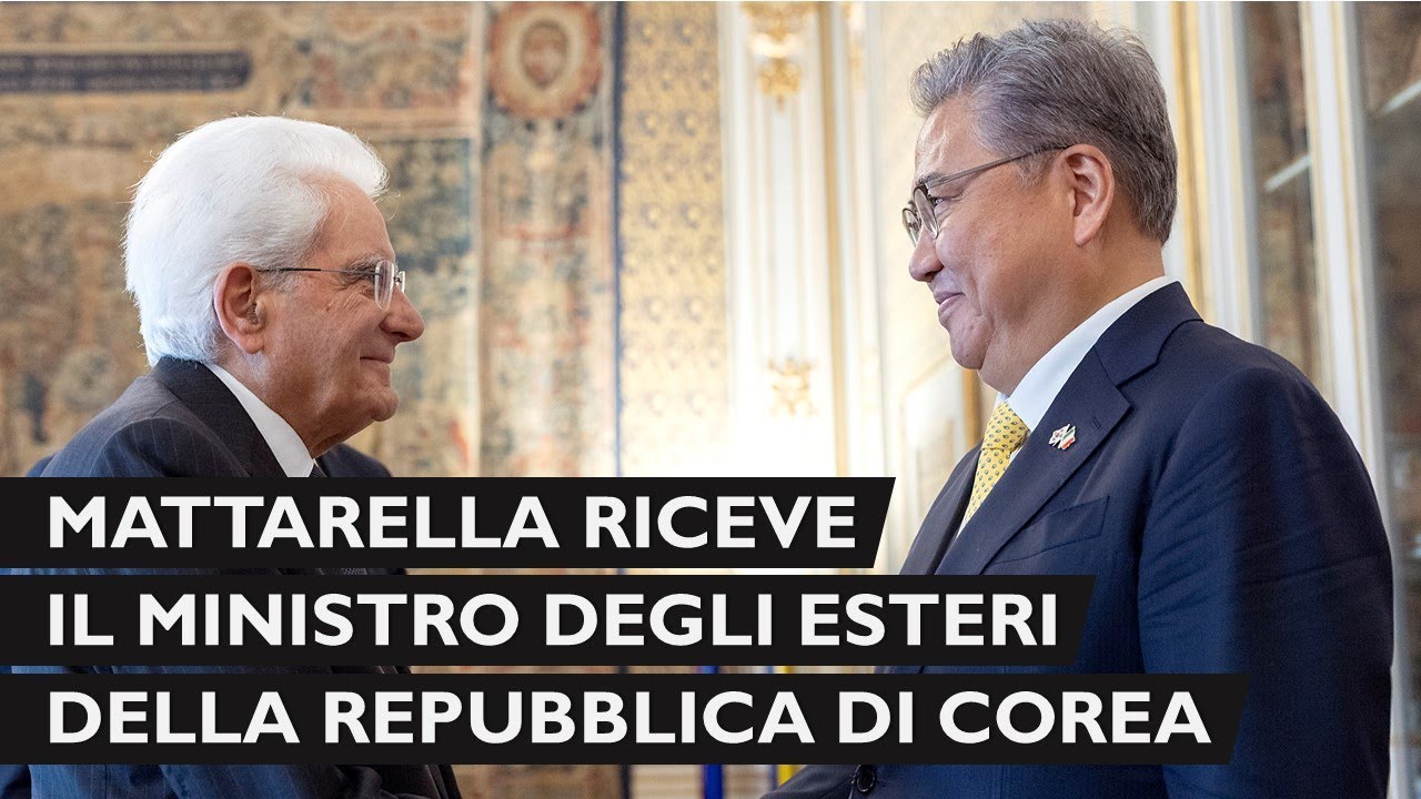 Mattarella incontra il Signor Park Jin Ministro degli Esteri della Repubblica di Corea