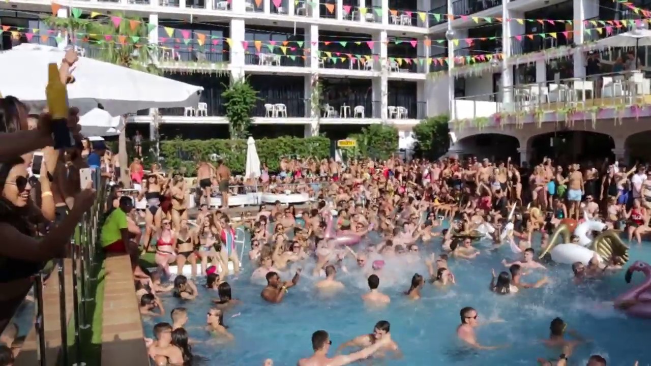 Carnage!!! Rudimental Free from desire at Ibiza Rocks pool party - YouTube