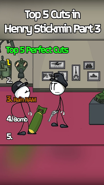 Top 5 Cuts in Henry Stickmin Part 3 #Henrystickmin #TigerGamer16 #Short