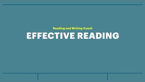 Effective Reading