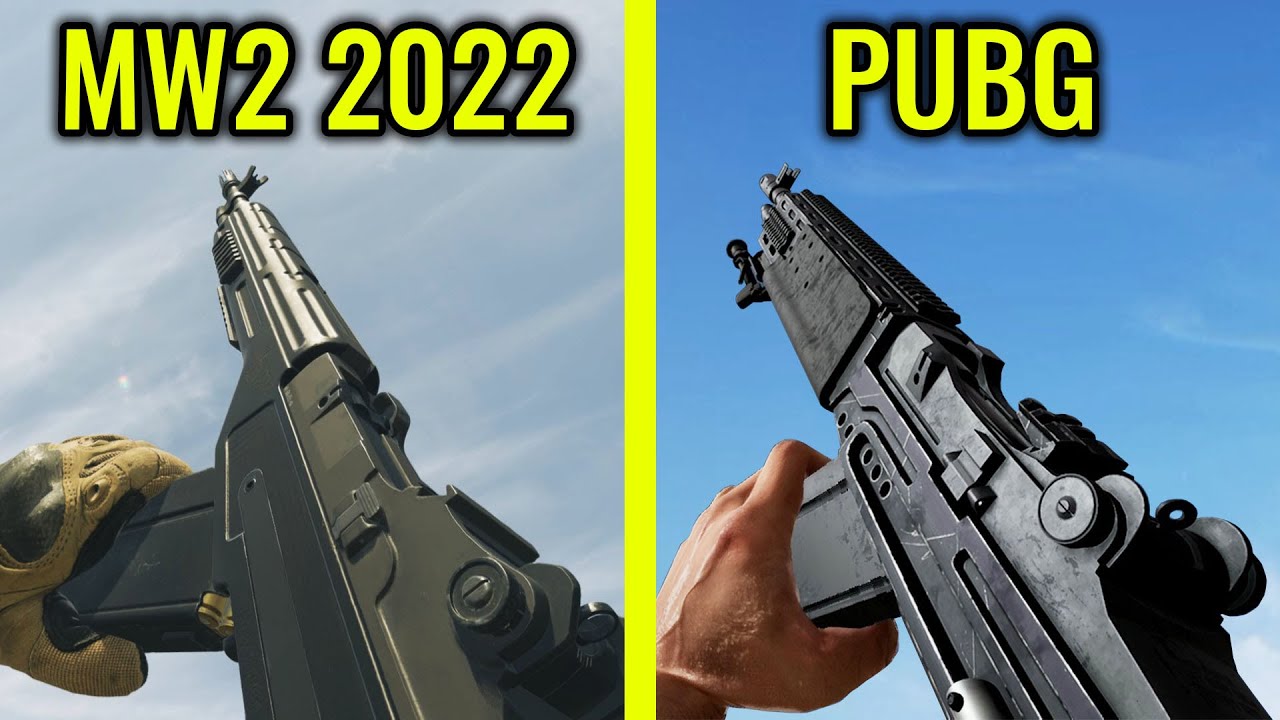 COD MW2 2022 vs PUBG - Weapons Comparison