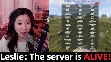 Leslie was SHOCKED by the amount of GTA streamers playing OTV & Friends Rust Server | Day 1