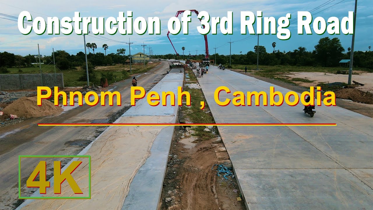 ផ្នែកខ្លះនៃផ្លូវក្រវ៉ាត់ក្រុងទី៣កំពុងដំណើរការចាក់បេតុង/Parts of the ...