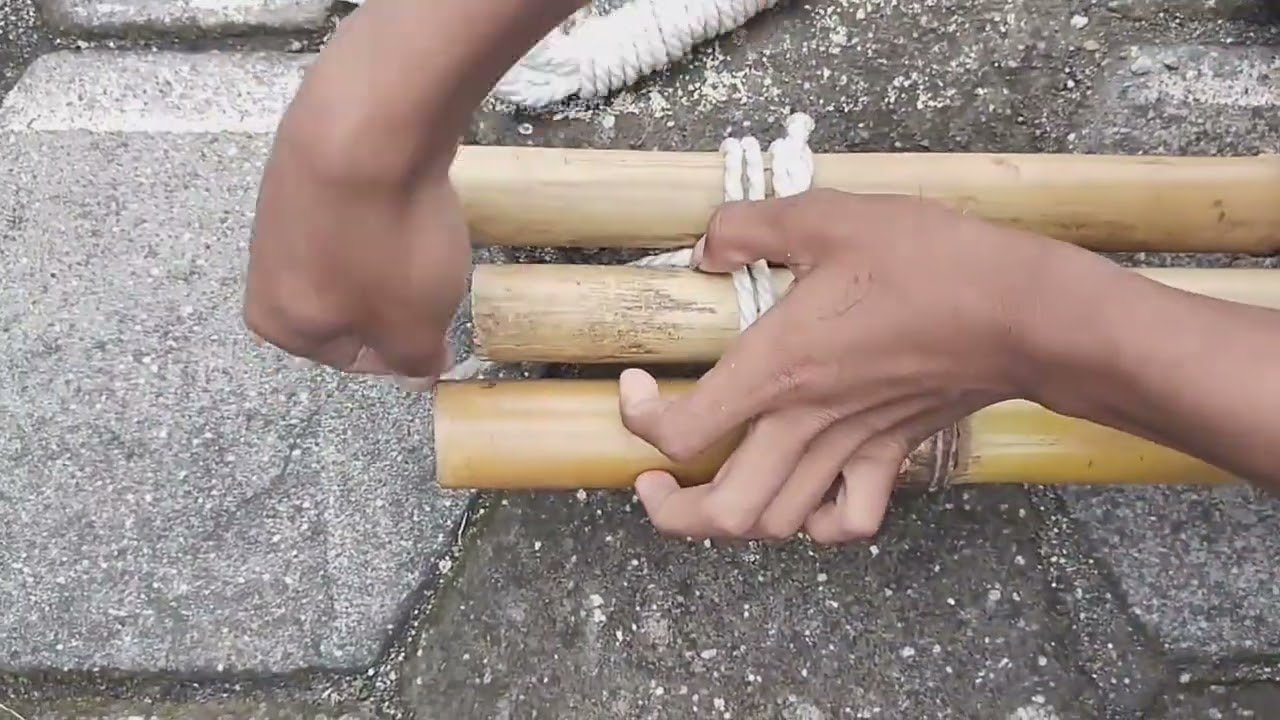 Cara membuat tiang bendera dengan 9 tongkat by DKP Madsanefour