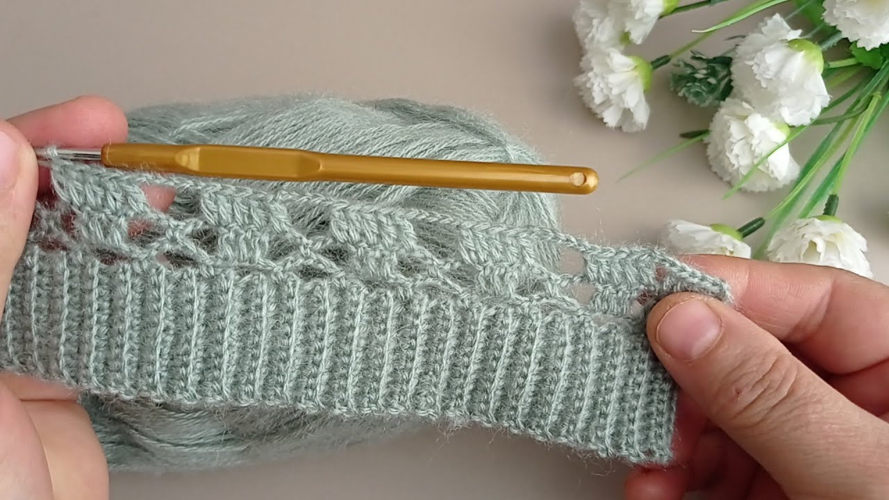 Sadece2sıra! çok basit Tığ işi kelebek modeli yelek etol şal modeli✔️CrochetstitchСтежок крючком