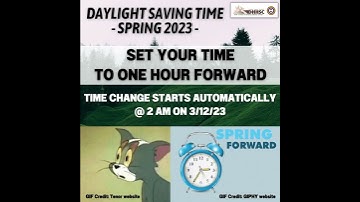 Spring 2023 Daylight Saving Time