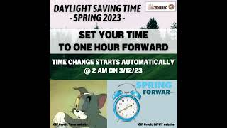 Spring 2023 Daylight Saving Time