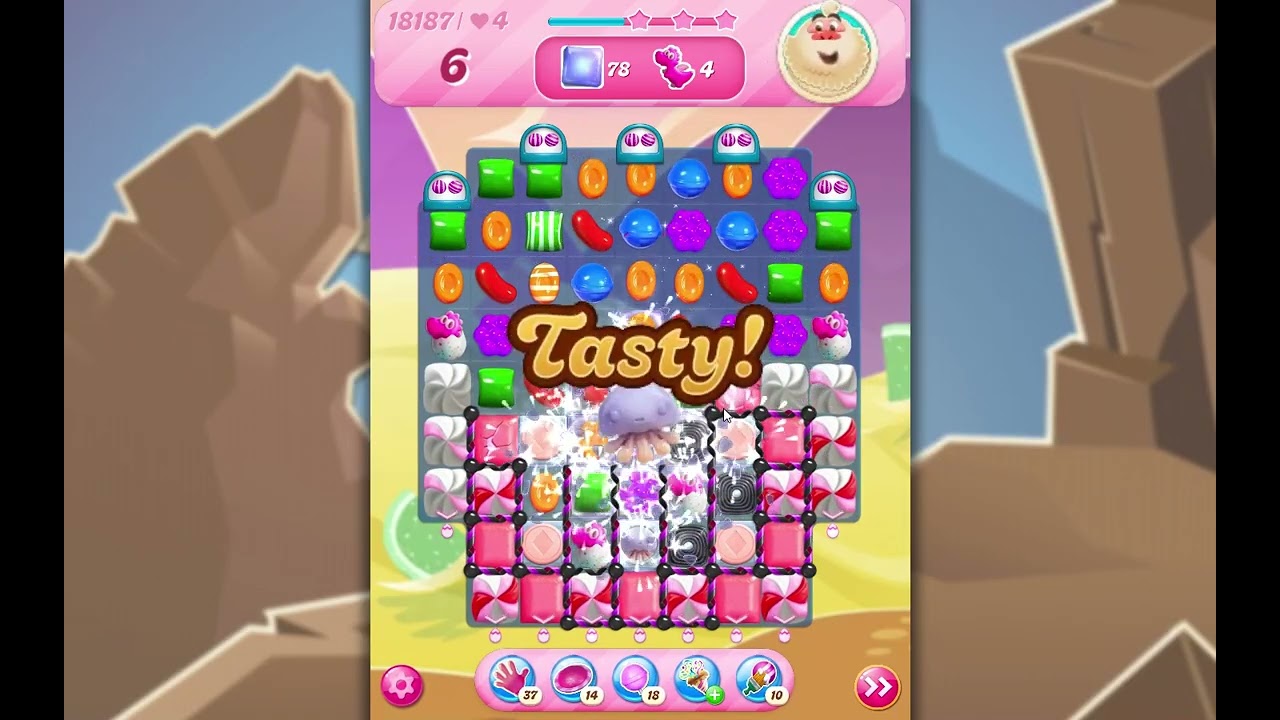 Candy Crush Saga Level 18187 - YouTube
