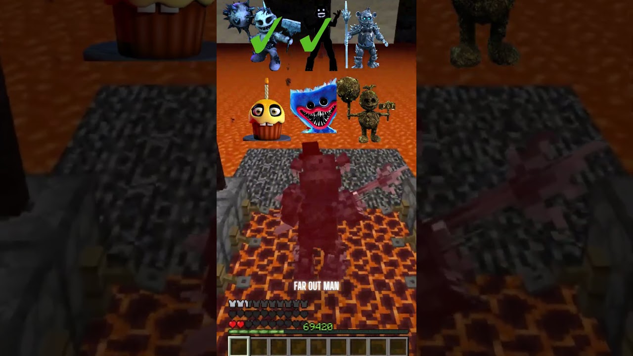 Minecraft Magma Damage vs Different Mobs🤯 