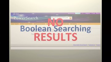 Boolean Searching