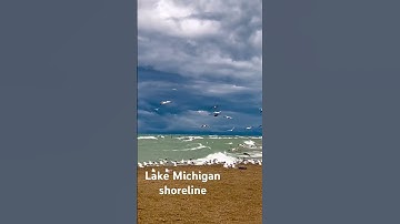 (37) Lake Michigan shoreline #traveling #shorts #camping #rvroadtrip
