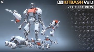 Hard-Surface Kitbash Vol.1 - Preview