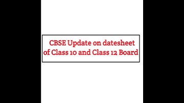 CBSE Date Sheet Update 2021 Board Exam || Cbse Big Update 2021 #Shorts