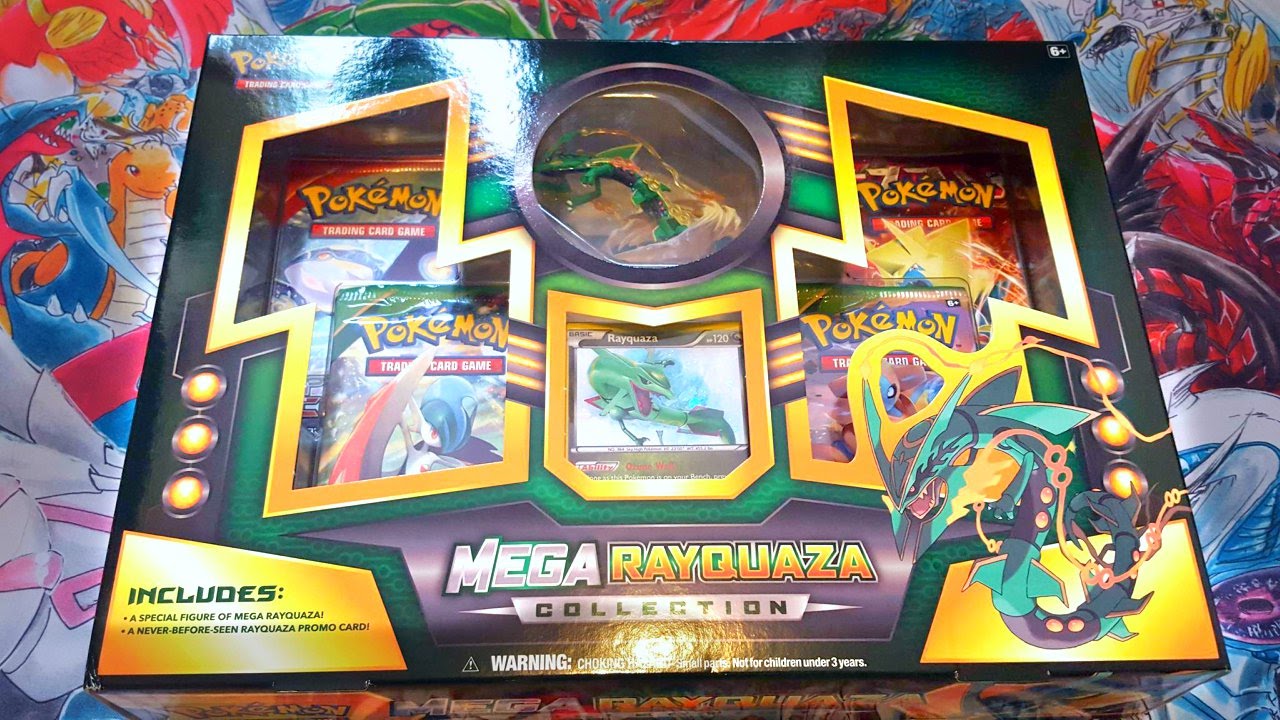 Pokemon Cards Mega Rayquaza Collection Box Opening Battle ...