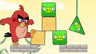 Angry Birds Piggies Out - One Birds Kick All Square Piggies All Level