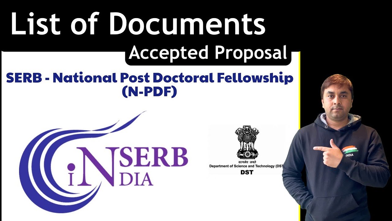 Как подать заявку на Национальную постдокторскую стипендию SERB (N PDF) | Список необходимых доку...