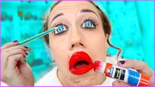 DIY MAKEUP TRICKS WITH SCHOOL SUPPLIES!