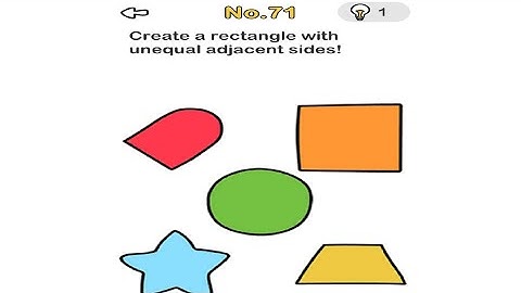 Brain out 71 create a rectangle with unequal adjacent sides