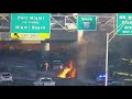 Fiery crash along I-95 southbound at the Dolphin Expressway exit