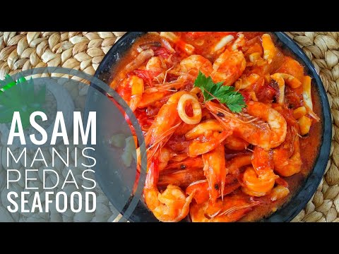Resep Udang Cumi Asam Manis Pedas