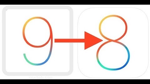 Downgrade iOS 9 to iOS 8.4.1 with iTunes