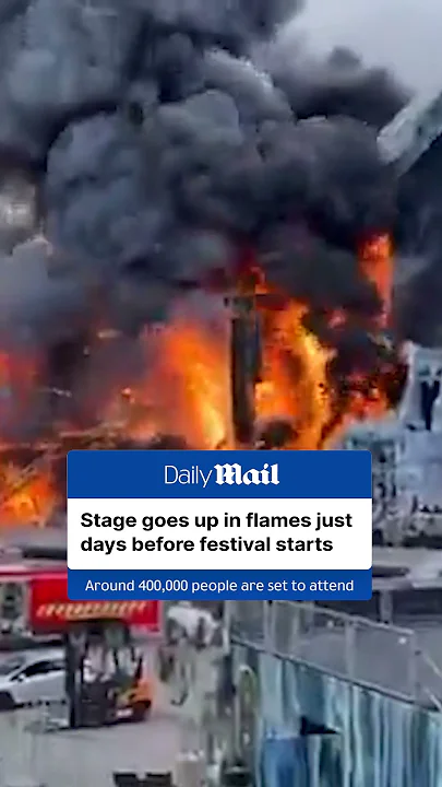 Shocking moment Tomorrowland stage goes up in flames