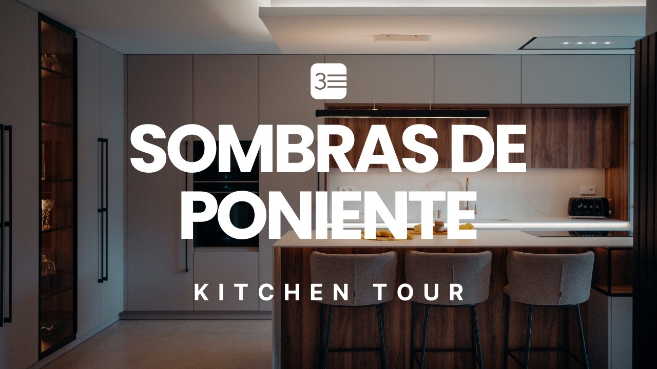 KITCHEN TOUR | SOMBRAS DE PONIENTE: Una cocina abierta con isla y madera nogal