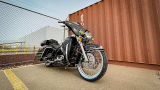 HOW TO INSTALL 21" WHEEL ON HARLEY DAVIDSON TOURING MOTORCYCLE