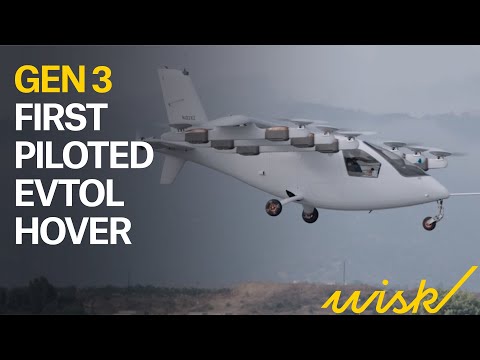 First Piloted eVTOL Hover (August 2016, Generation 3)