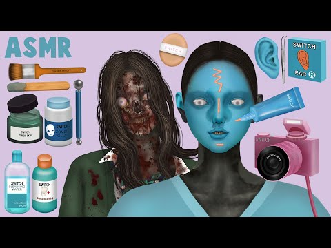 [ASMR|스톱모션]  How to make a zombie look human🧠👧 | Human costume | Zombie beauty clinic | Stop motion